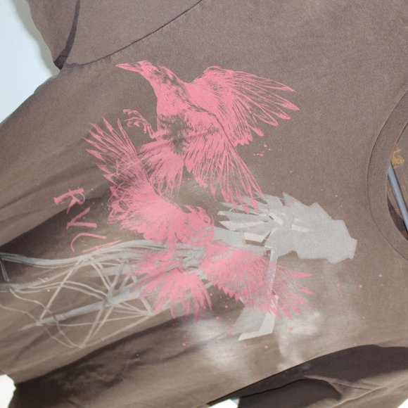 RVCA Mens Brown Large Short Sleeve Teeshirt - Picture 2 of 4